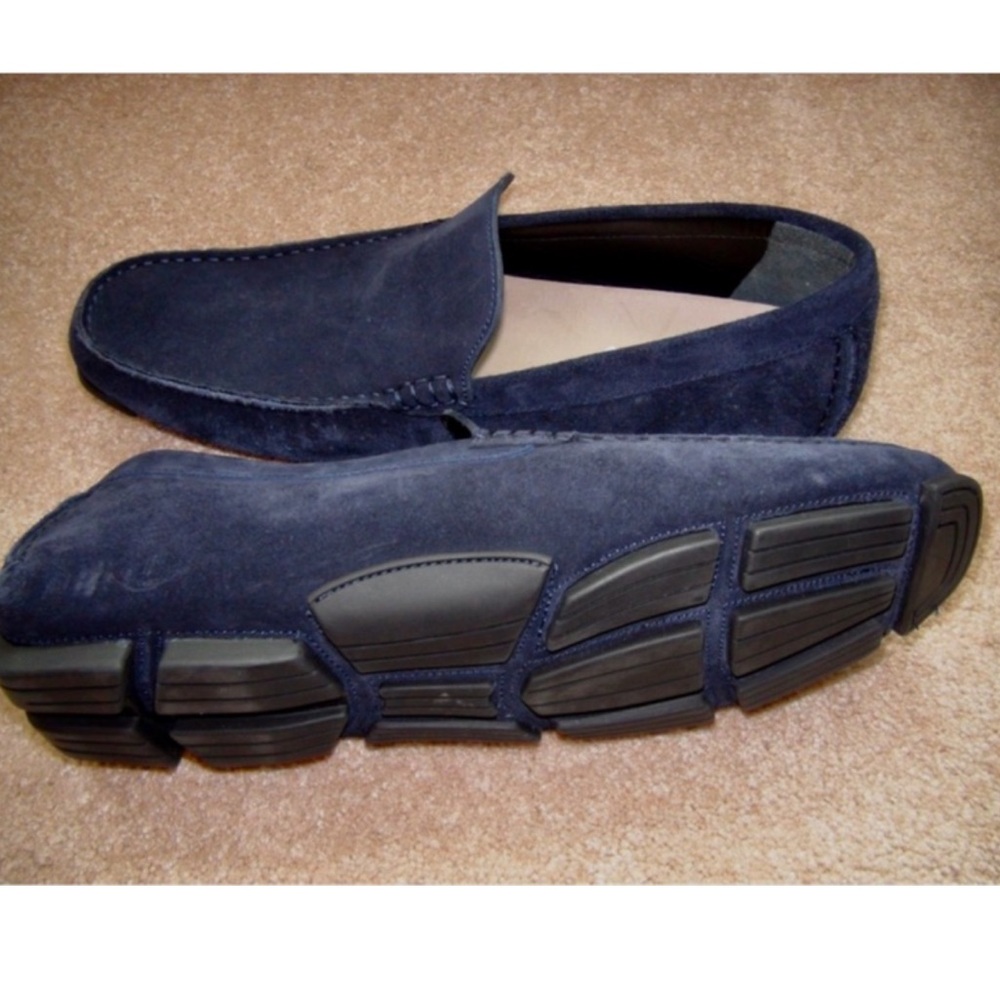 NWOB Lovito Suede Driving Loafers Made in Italy - Picture 2 of 3